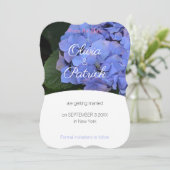 Pastel Lila Hydrangea Hochzeit Speichern Sie das D Einladung (Stehend Vorderseite)