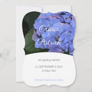 Pastel Lila Hydrangea Hochzeit Speichern Sie das D Einladung