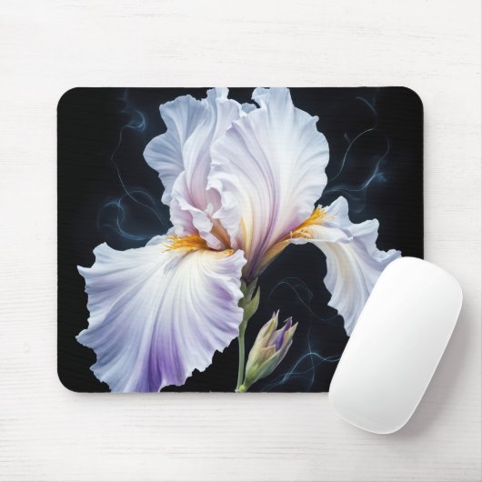 Pastel Lila Iris Blossom Mousepad (Mit Mouse)