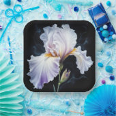 Pastel Lila Iris Blossom Pappteller (Party)