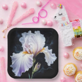 Pastel Lila Iris Blossom Pappteller (Party)