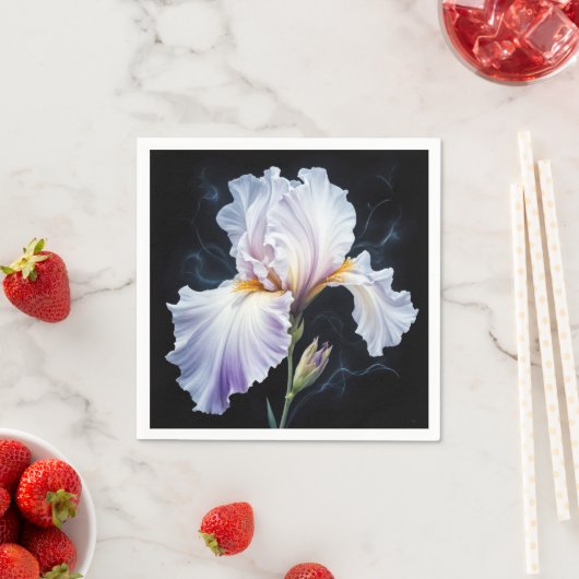 Pastel Lila Iris Blossom Serviette (Beispiel)