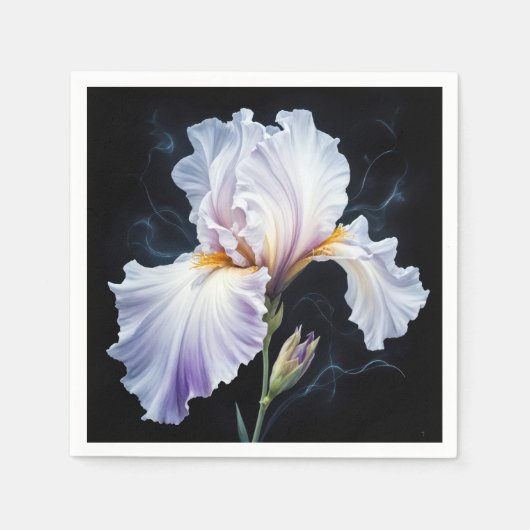 Pastel Lila Iris Blossom Serviette (Vorderseite)