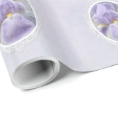 Pastel Lila Iris Mother's Day Wrapping Paper Geschenkpapier (Rolleneckpunkt)