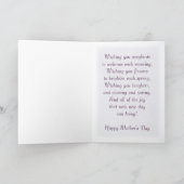 Pastel Lila Iris Muttertagskarte Karte (Innenseite)