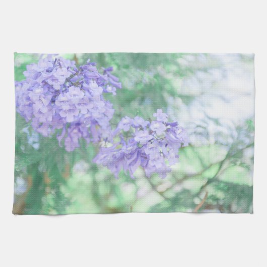 Pastel Lila Jacaranda Tree Blume Geschirrtuch (Horizontal)