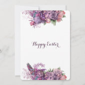 Pastel Lila Lilac Flora Rose Ostern Abendessen Par Einladung (Rückseite)