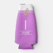 Pastel Lila Mit Monogramm Flasche Cooler Flaschenkühler (Vorderseite)