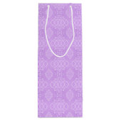PASTEL-LILA MUSTER INTRICATE GESCHENKTÜTE FÜR WEINFLASCHEN (Rückseite)