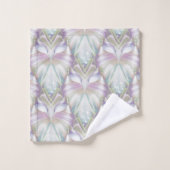 Pastel Lila Oracle Owl Pattern Badhandtuch Set (Waschlappen)