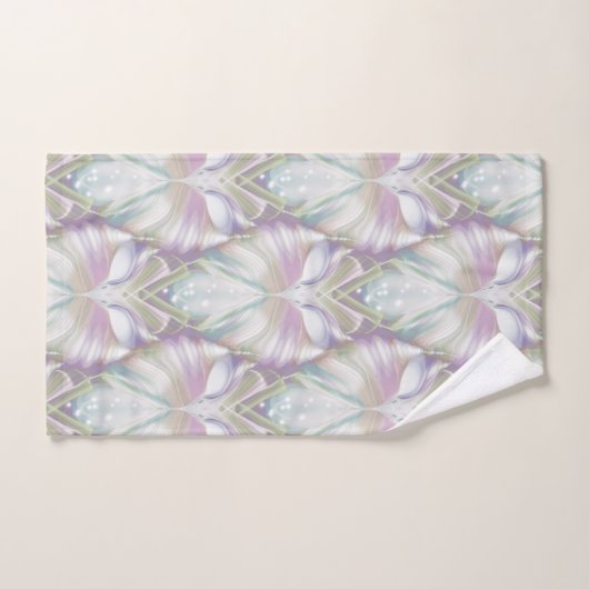 Pastel Lila Oracle Owl Pattern Badhandtuch Set (Handtuch)