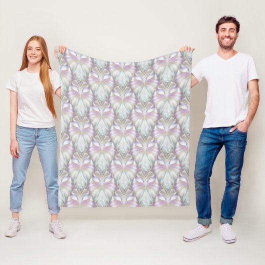 Pastel Lila Oracle Owl Pattern Fleecedecke (Beispiel)