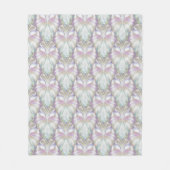 Pastel Lila Oracle Owl Pattern Fleecedecke (Vorderseite)