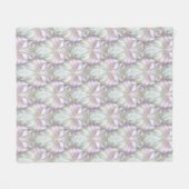 Pastel Lila Oracle Owl Pattern Fleecedecke (Vorderseite (Horizontal))