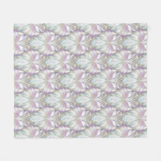 Pastel Lila Oracle Owl Pattern Fleecedecke (Vorderseite (Horizontal))