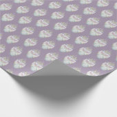 Pastel Lila Oracle Owl Pattern Geschenkpapier (Ecke)