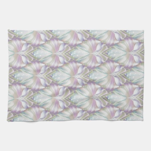 Pastel Lila Oracle Owl Pattern Geschirrtuch (Horizontal)