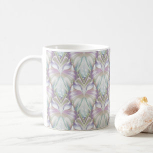 Pastel Lila Oracle Owl Pattern Kaffeetasse