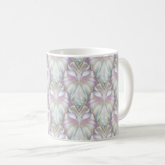 Pastel Lila Oracle Owl Pattern Kaffeetasse (VorderseiteRechts)
