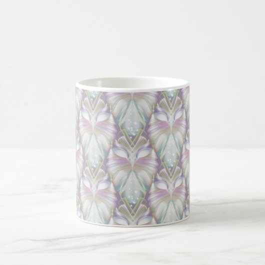 Pastel Lila Oracle Owl Pattern Kaffeetasse (Mittel)