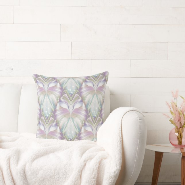 Pastel Lila Oracle Owl Pattern Kissen (Liege)