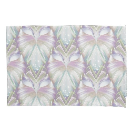Pastel Lila Oracle Owl Pattern Kissenbezug (Vorderseite-Links)