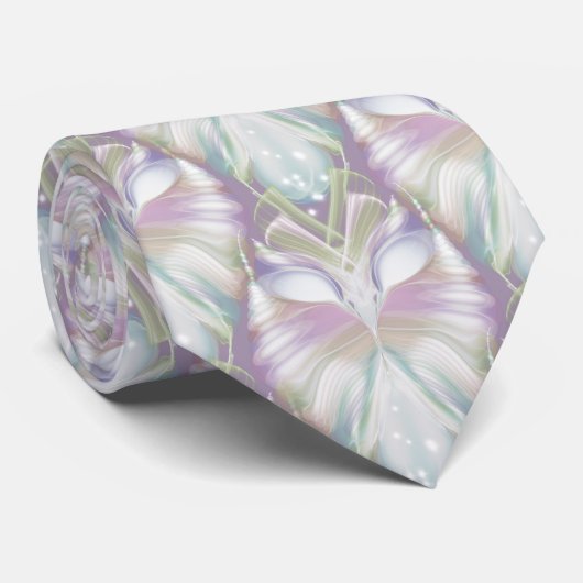 Pastel Lila Oracle Owl Pattern Krawatte (Gerollt)