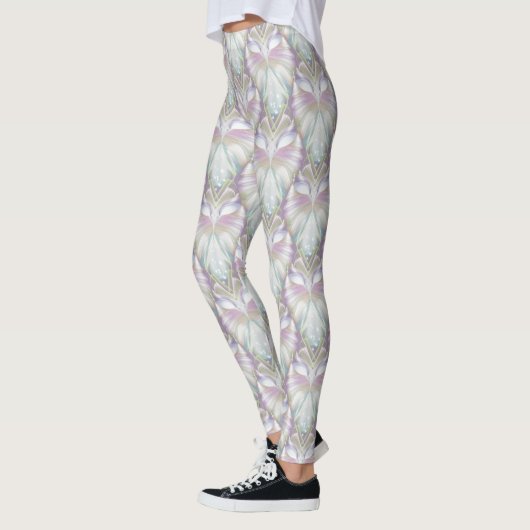 Pastel Lila Oracle Owl Pattern Leggings (Links)