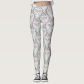 Pastel Lila Oracle Owl Pattern Leggings (Vorderseite)