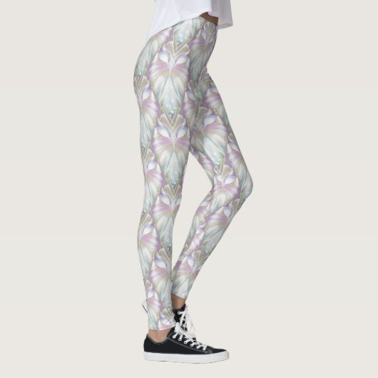 Pastel Lila Oracle Owl Pattern Leggings (Rechts)