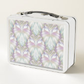 Pastel Lila Oracle Owl Pattern Metall Brotdose (Rückseite)