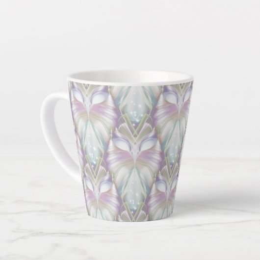 Pastel Lila Oracle Owl Pattern Milchtasse (Linke Ecke)