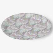 Pastel Lila Oracle Owl Pattern Pappteller (Schrägansicht)