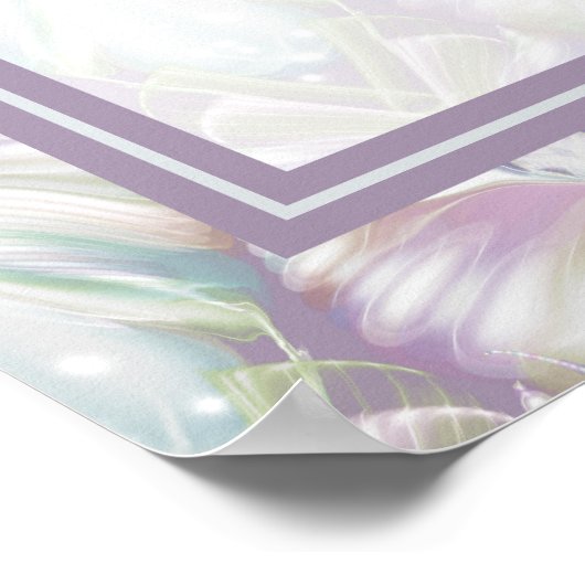 Pastel Lila Oracle Owl Pattern Poster (Ecke)