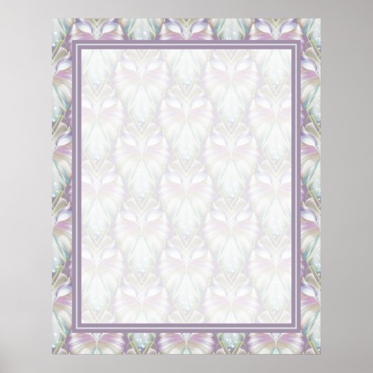 Pastel Lila Oracle Owl Pattern Poster (Vorne)