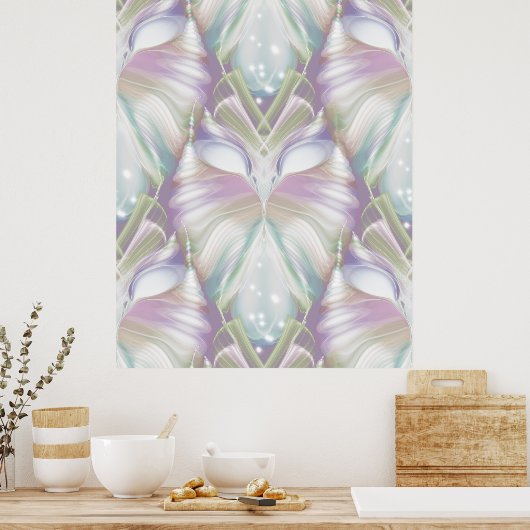 Pastel Lila Oracle Owl Pattern Poster (Küche)