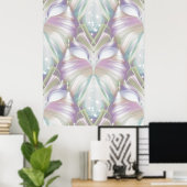 Pastel Lila Oracle Owl Pattern Poster (Heimbüro)