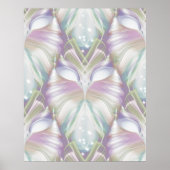 Pastel Lila Oracle Owl Pattern Poster (Vorne)