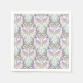 Pastel Lila Oracle Owl Pattern Serviette