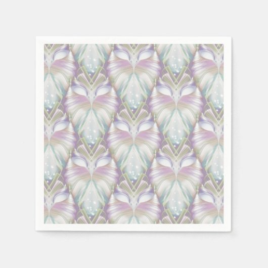 Pastel Lila Oracle Owl Pattern Serviette (Vorderseite)