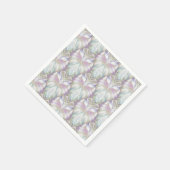 Pastel Lila Oracle Owl Pattern Serviette (Ecke)