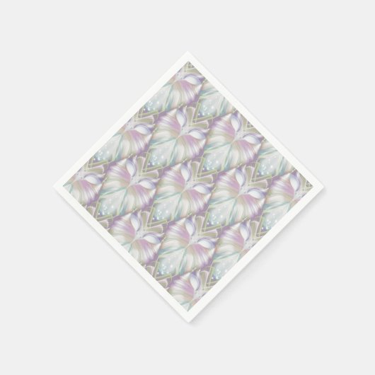 Pastel Lila Oracle Owl Pattern Serviette (Ecke)