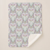 Pastel Lila Oracle Owl Pattern Sherpadecke (Vorderseite)