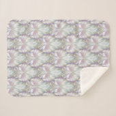 Pastel Lila Oracle Owl Pattern Sherpadecke (Vorderseite (Horizontal))