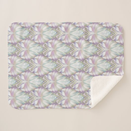 Pastel Lila Oracle Owl Pattern Sherpadecke (Vorderseite (Horizontal))