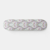 Pastel Lila Oracle Owl Pattern Skateboard (Horizontal)