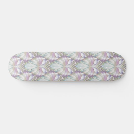 Pastel Lila Oracle Owl Pattern Skateboard (Horizontal)