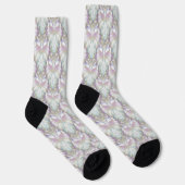 Pastel Lila Oracle Owl Pattern Socken (Rechts)