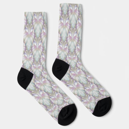 Pastel Lila Oracle Owl Pattern Socken (Rechts)