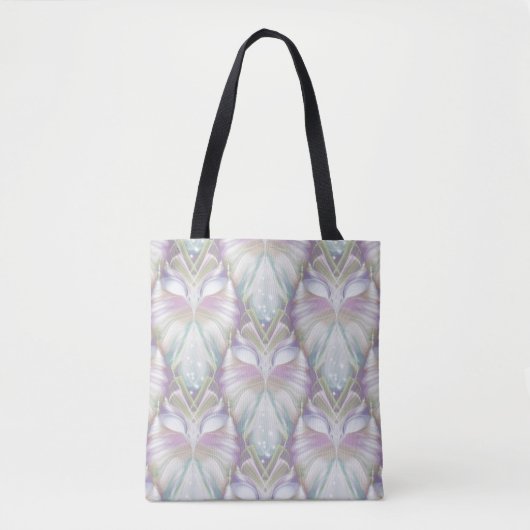 Pastel Lila Oracle Owl Pattern Tasche (Vorderseite)